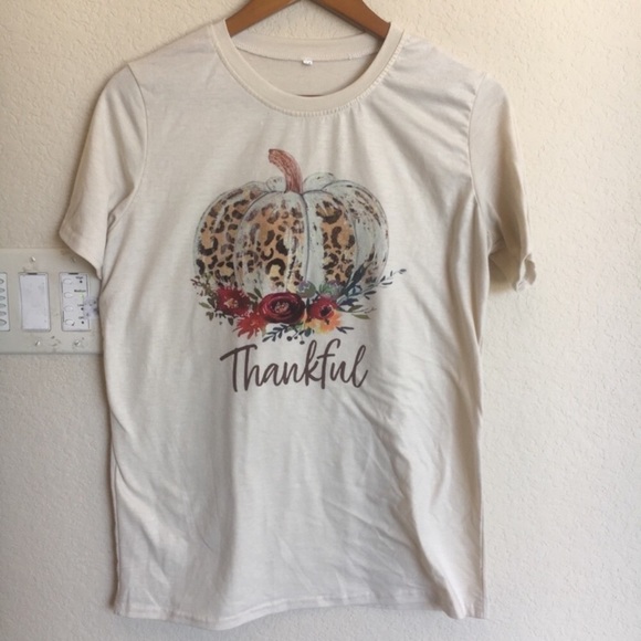 NWT Leopard Pumkin Thankful Long Sleeves Shirt - Picture 8 of 16